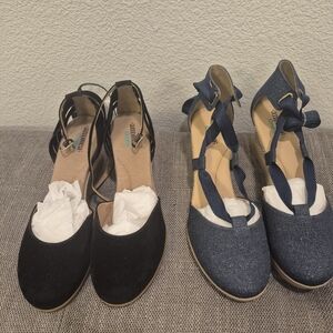 Black and Blue Women's Shoes by